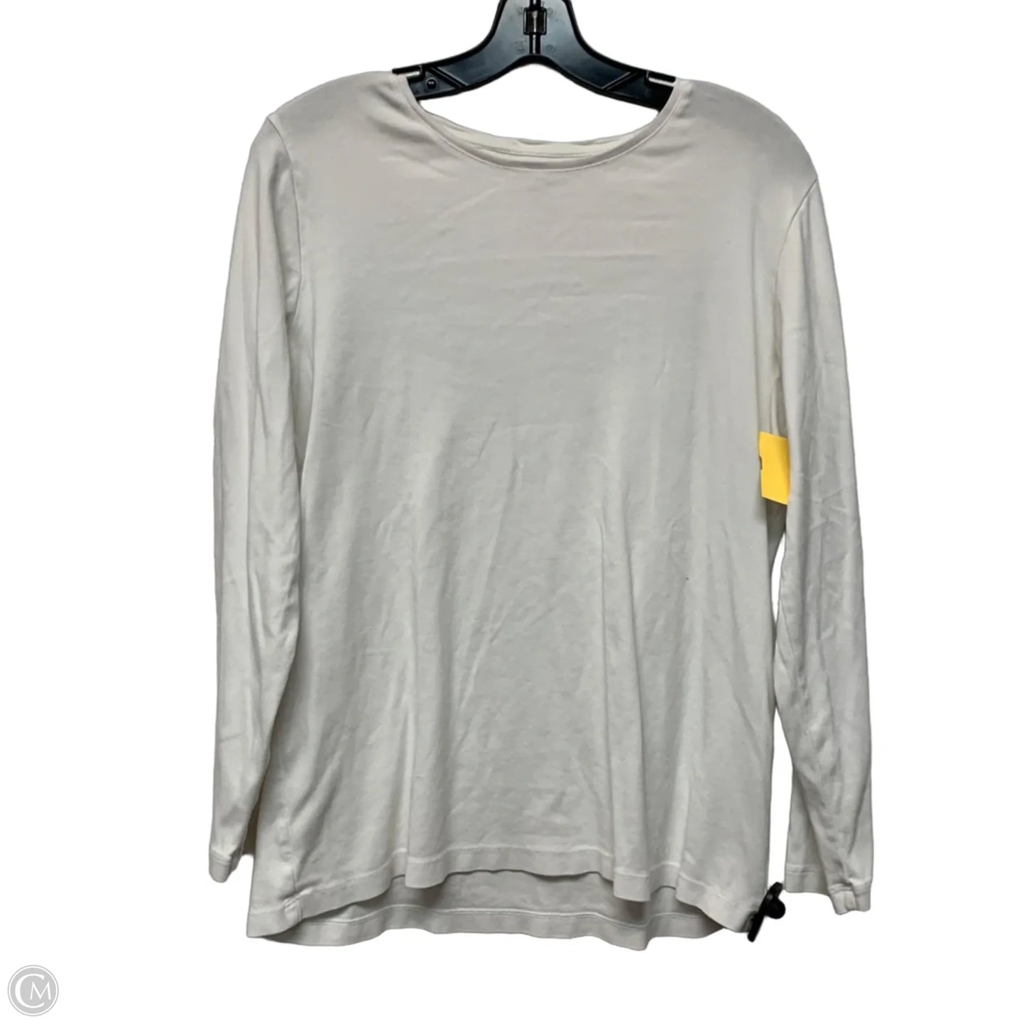 Top Long Sleeve Basic By Chicos In White, Size: L