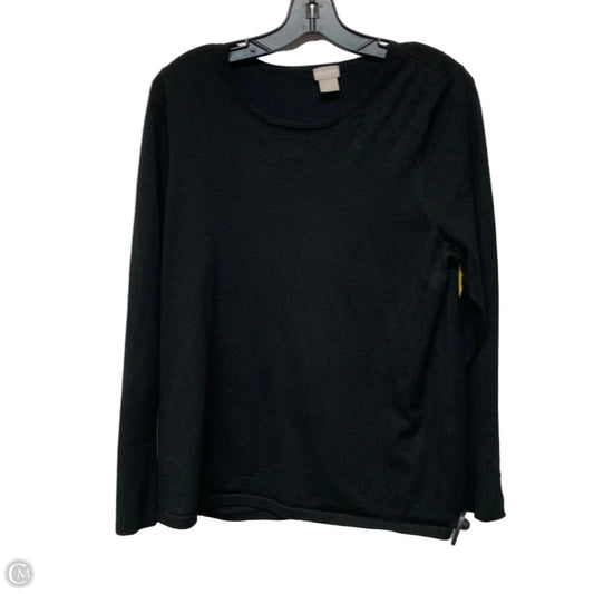 Top Long Sleeve By Chicos In Black, Size: L