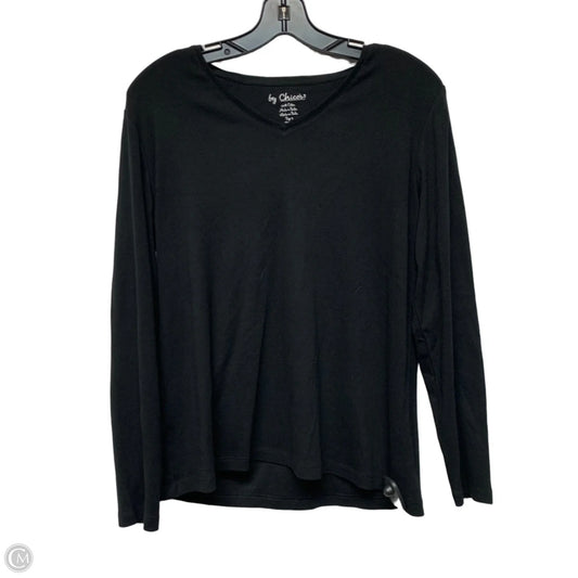 Top Long Sleeve Basic By Chicos In Black, Size: L