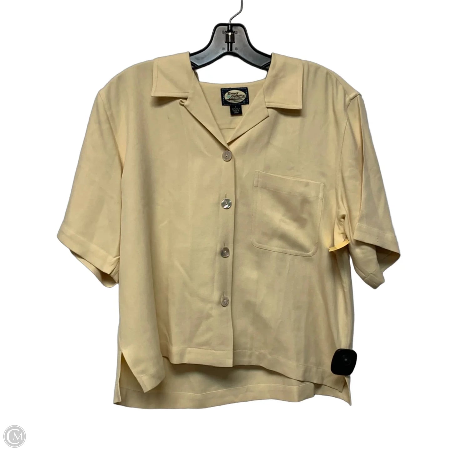 Top Short Sleeve By Tommy Bahama In Yellow, Size: S