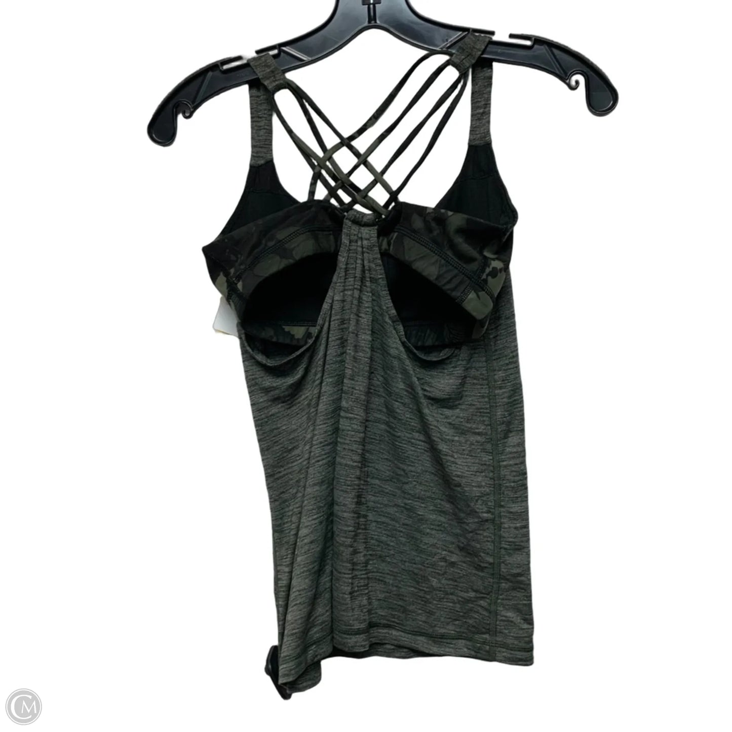 Athletic Tank Top By Lululemon In Green & Grey, Size: S