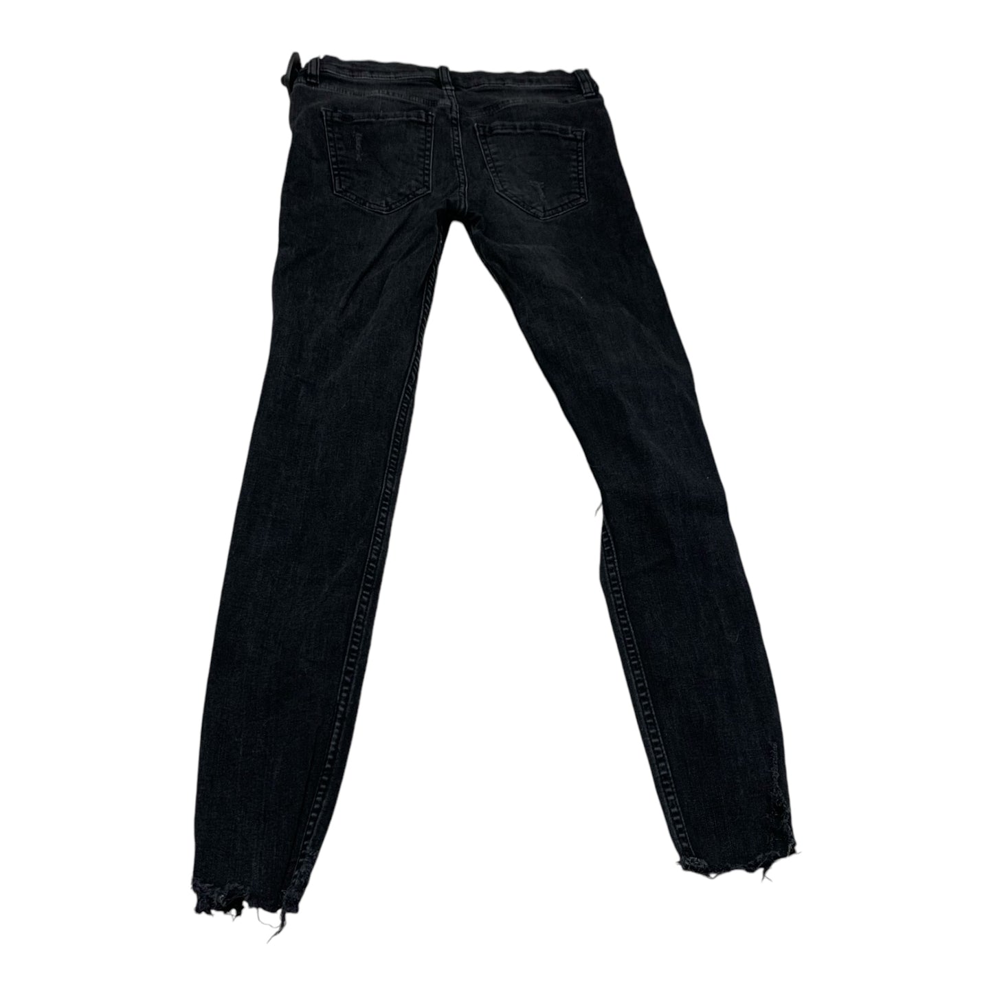 Jeans Skinny By Free People In Black Denim, Size: 0