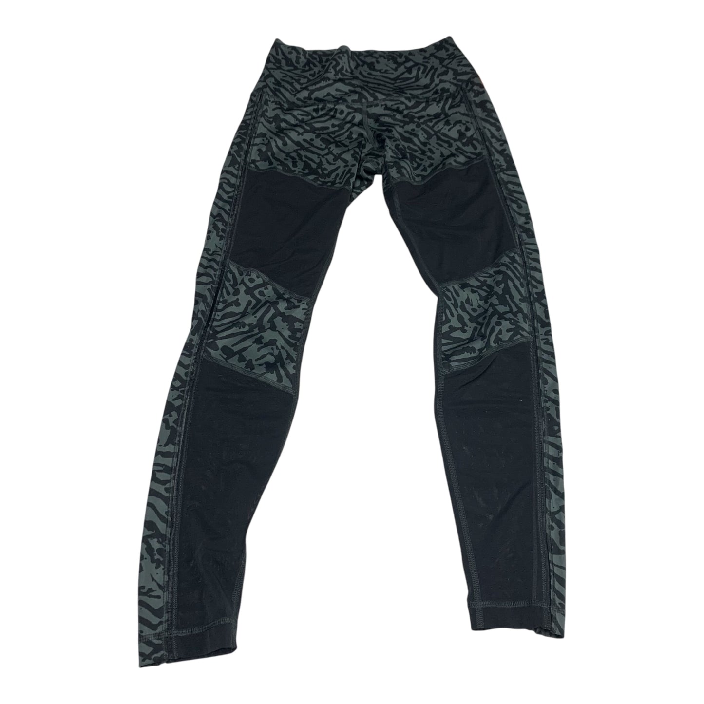 Athletic Leggings By Lululemon In Black & Grey, Size: S