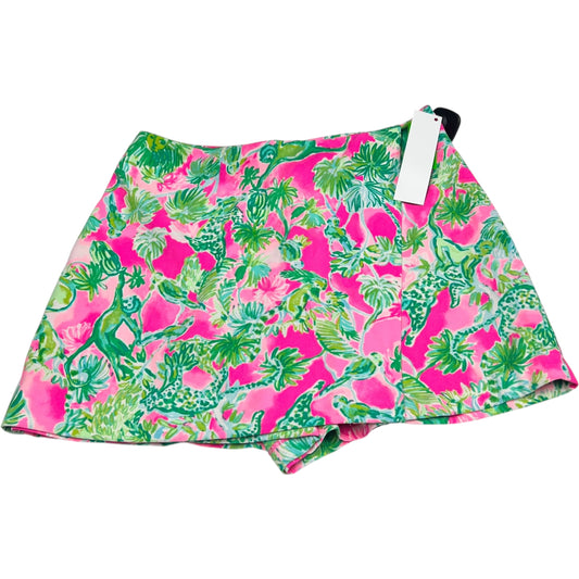 Skort Designer By Lilly Pulitzer In Green & Pink, Size: M