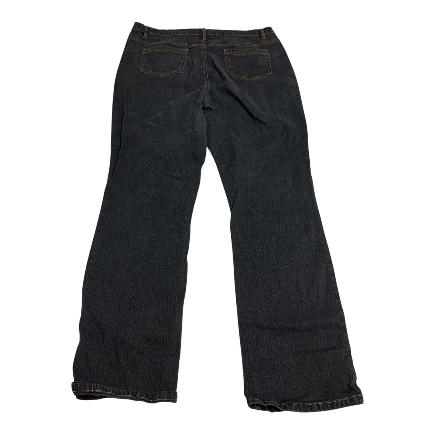 Jeans Straight By Diane Gilman In Grey Denim, Size: 16