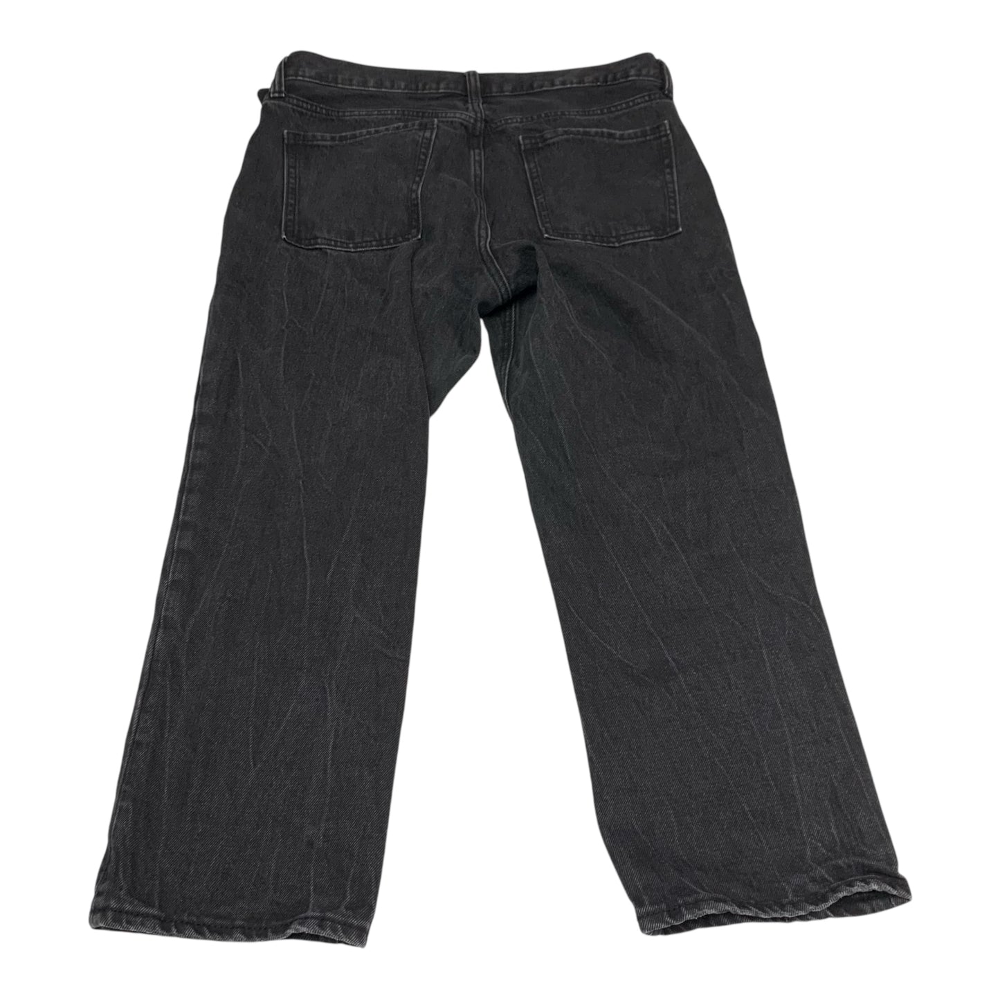 Jeans Straight By Old Navy In Black Denim, Size: 12