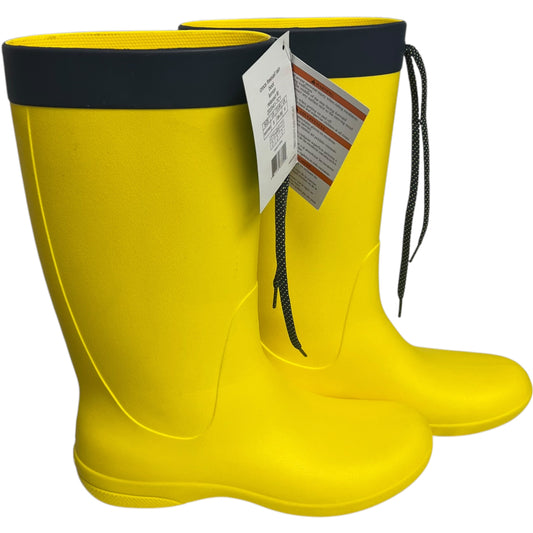 Boots Rain By Crocs In Yellow, Size: 8