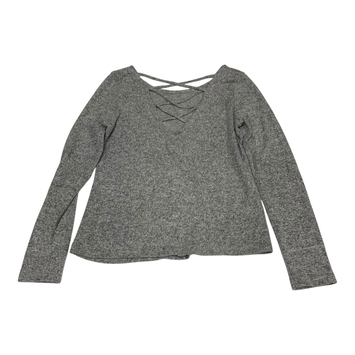 Top Long Sleeve By E2 In Grey, Size: S