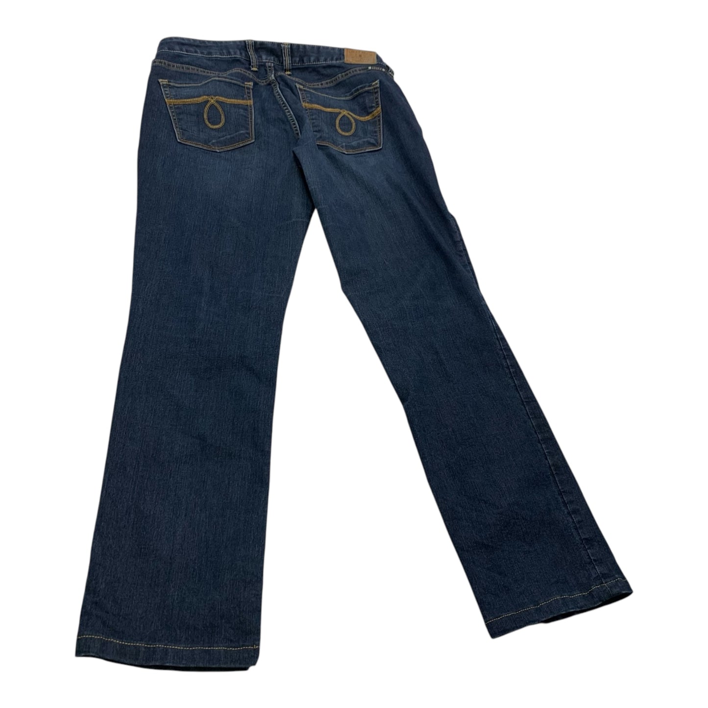 Jeans Straight By Lucky Brand In Blue Denim, Size: 8