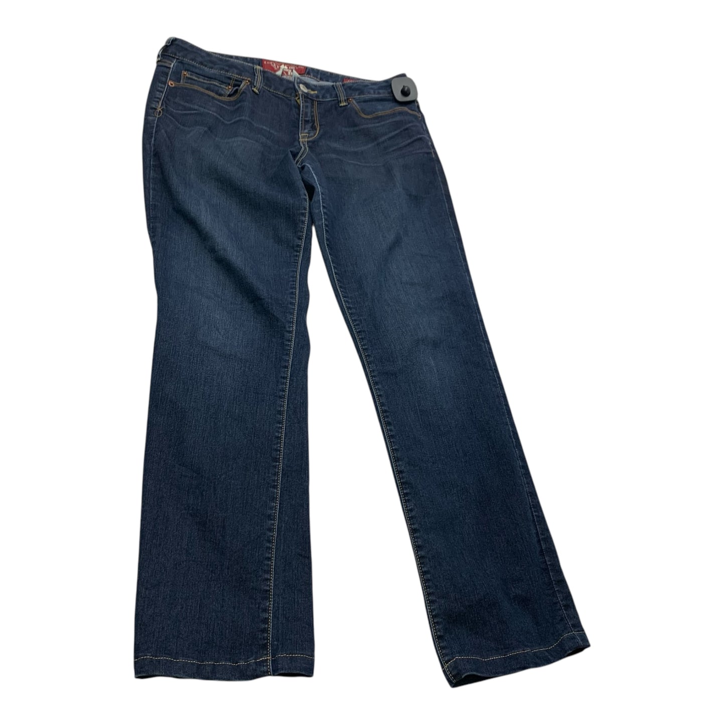 Jeans Straight By Lucky Brand In Blue Denim, Size: 8