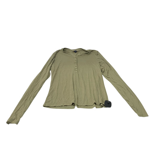 Top Long Sleeve By Universal Thread In Green, Size: M