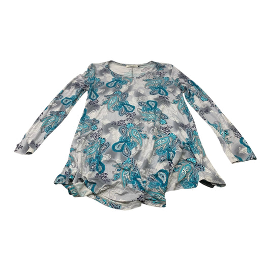 Top Long Sleeve By BeiShengGT In Blue & Grey, Size: L