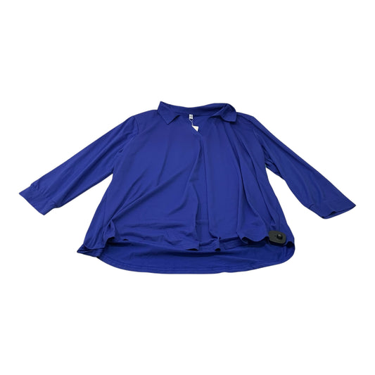 Top Long Sleeve By New Choice In Blue, Size: 3x