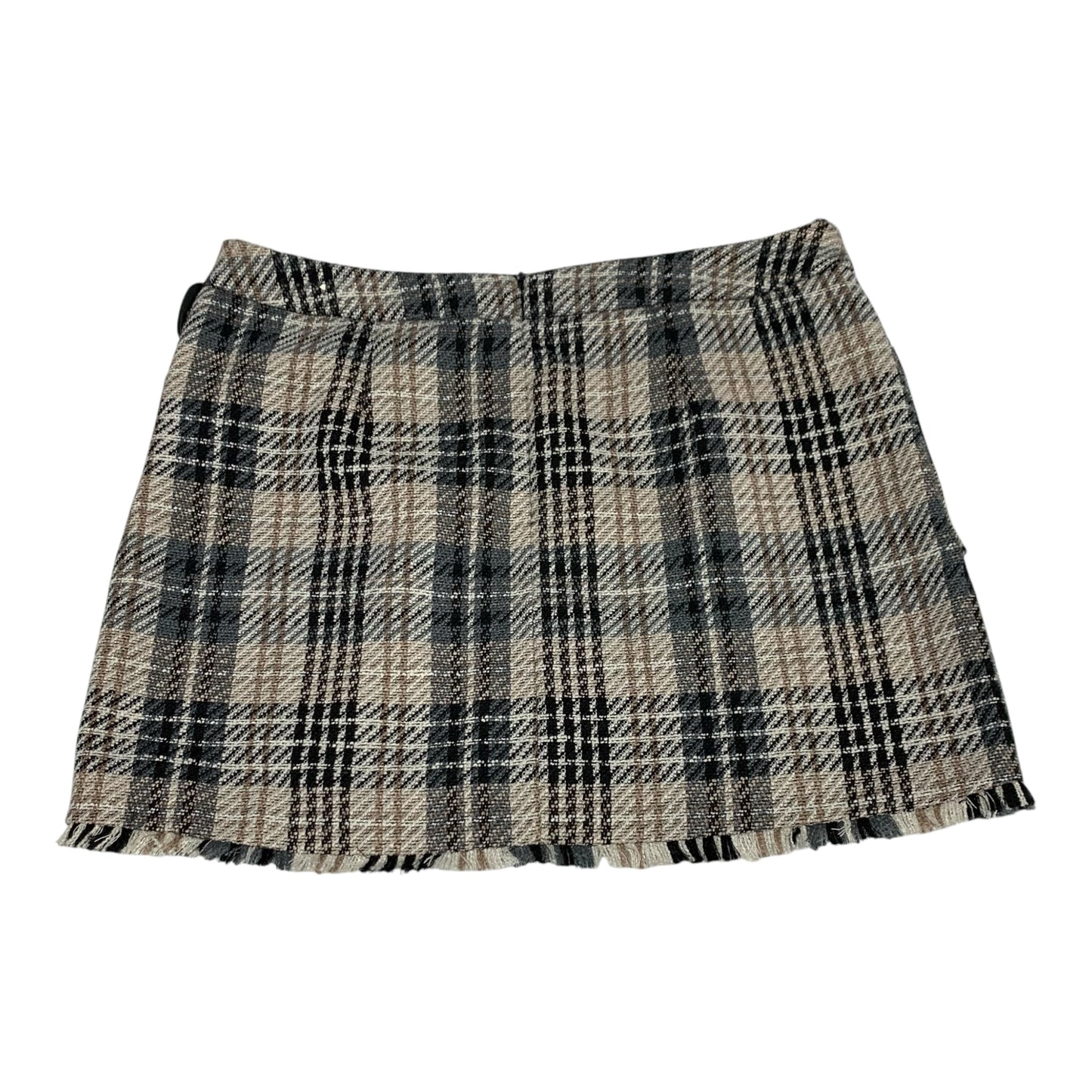 Skirt Mini & Short By Versona In Plaid Pattern, Size: L