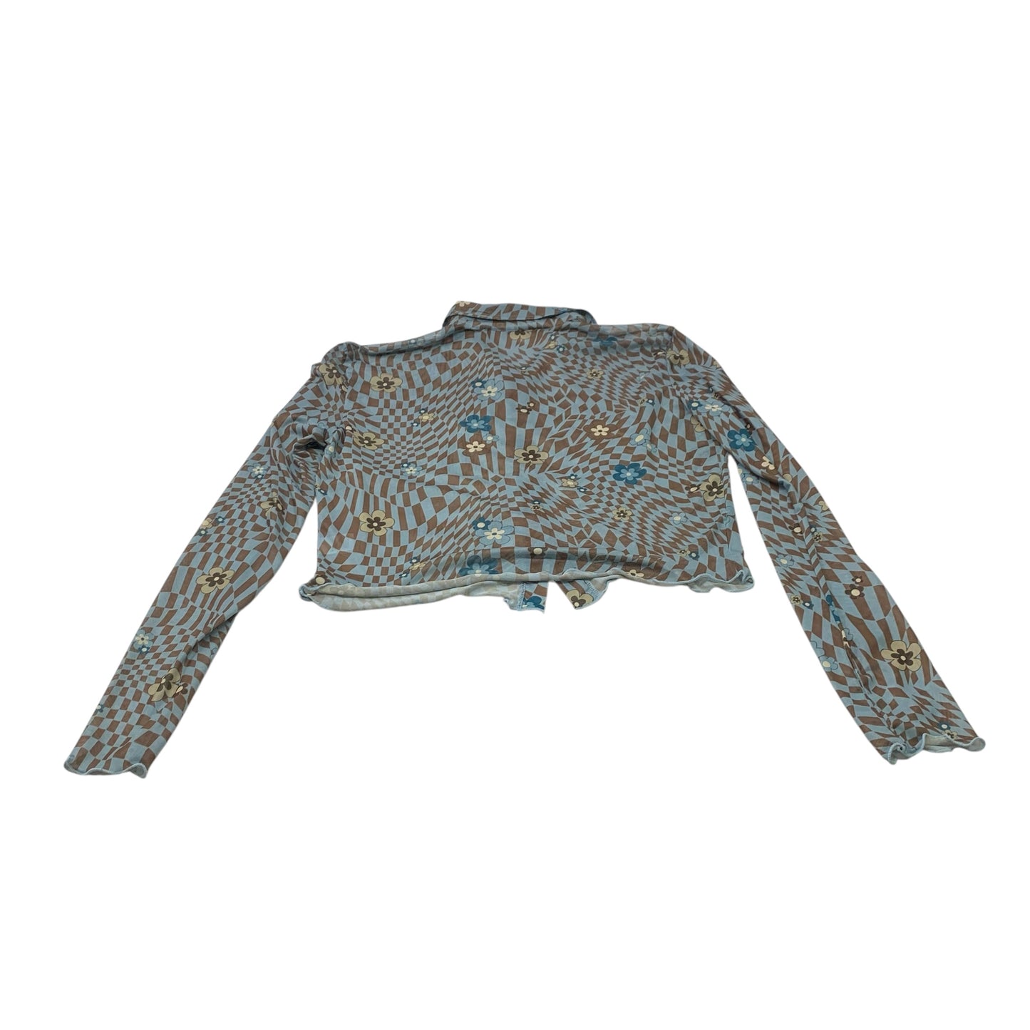 Top Long Sleeve By Generation K In Blue & Brown, Size: S