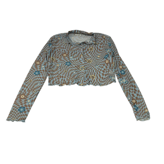 Top Long Sleeve By Generation K In Blue & Brown, Size: S