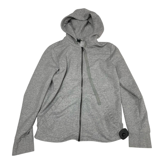 Athletic Jacket By Adidas In Grey, Size: S