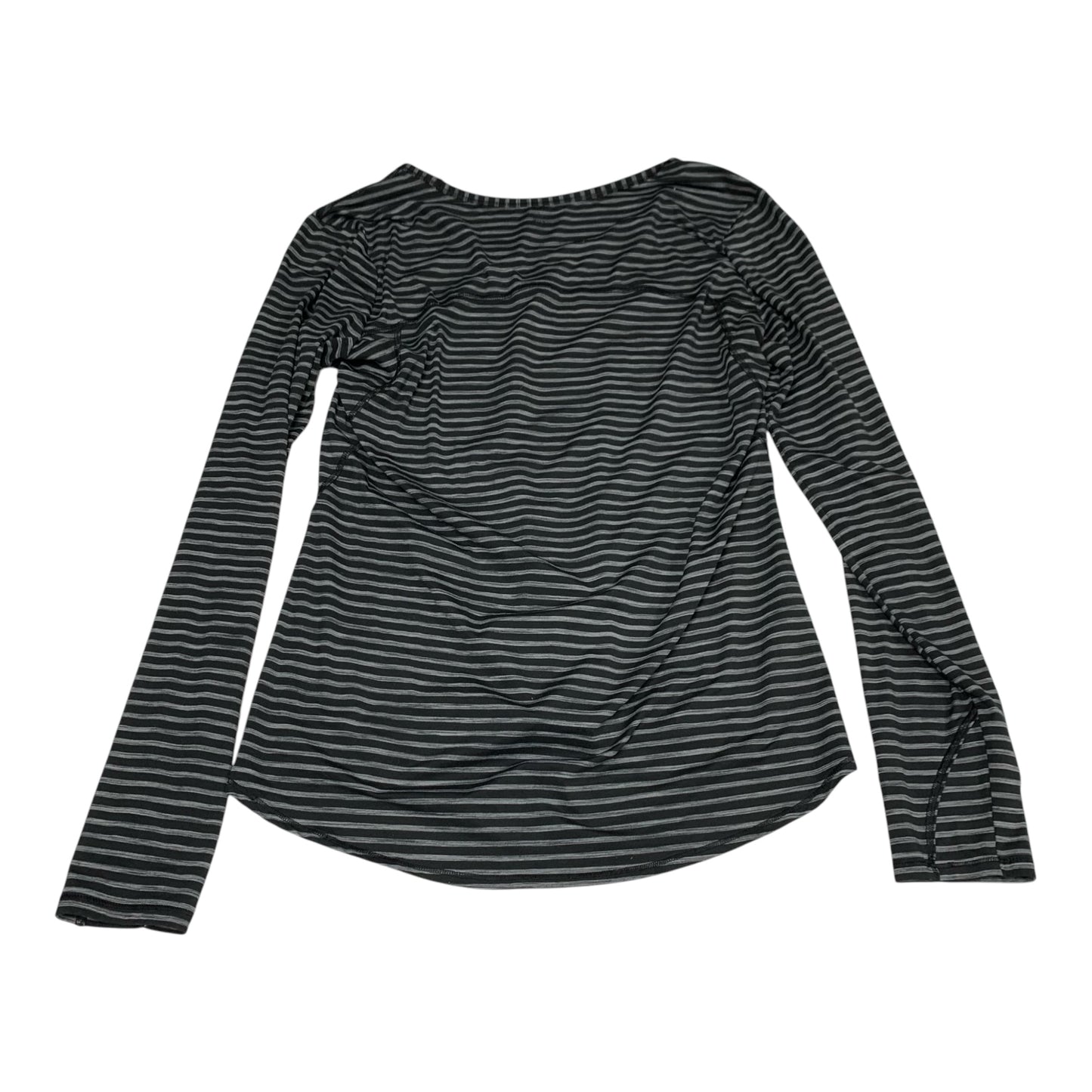 Athletic Top Long Sleeve Crewneck By Athleta In Striped Pattern, Size: L