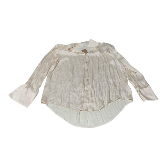 Blouse Long Sleeve By Vestique In Cream, Size: L