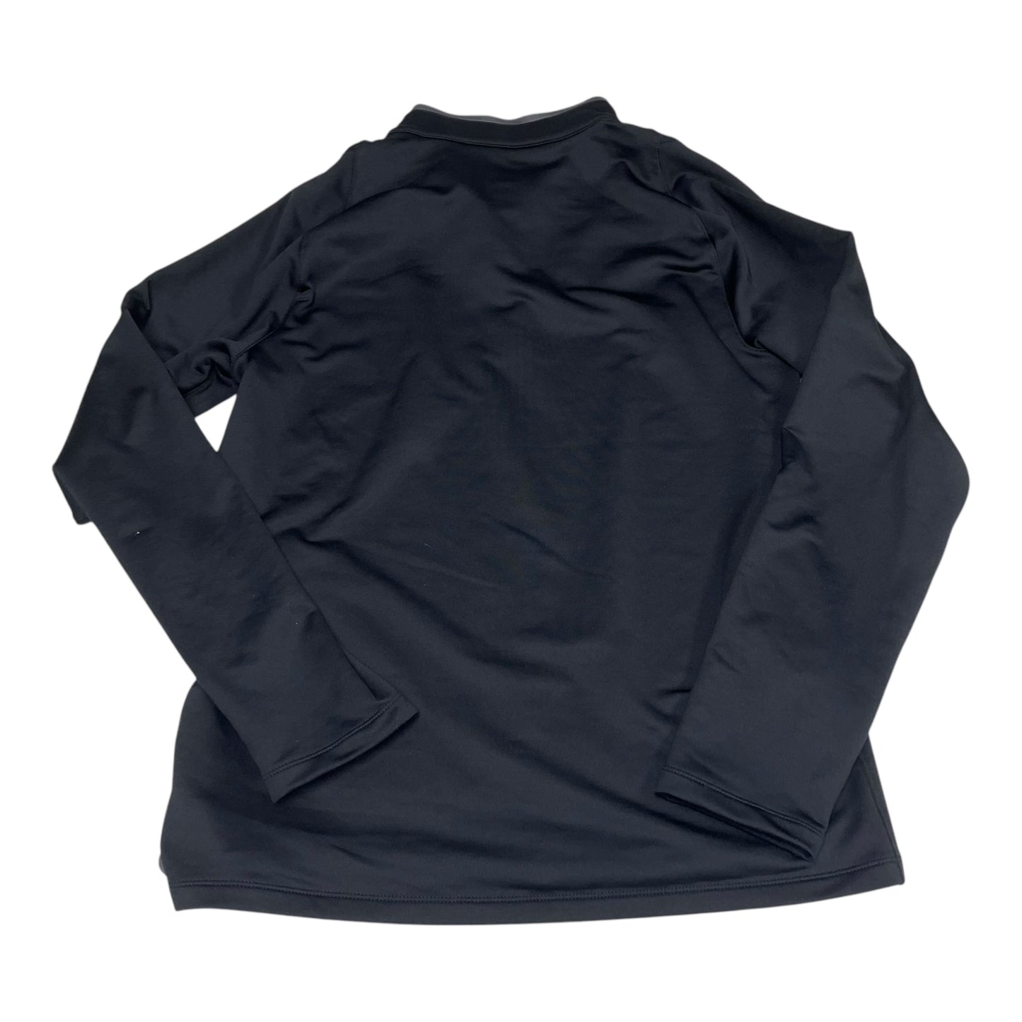 Athletic Top Long Sleeve Collar By Nike In Black, Size: S