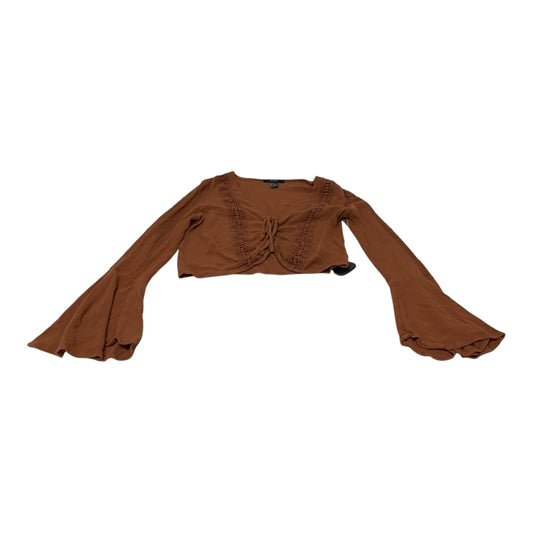 Top Long Sleeve By Forever 21 In Brown, Size: S