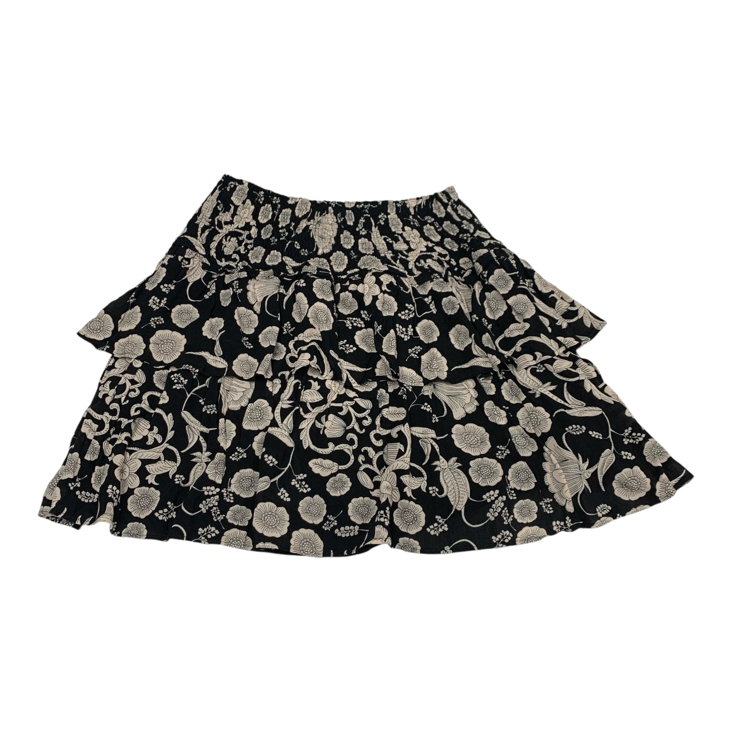 Skirt Mini & Short By Anthropologie In Black & Cream, Size: S