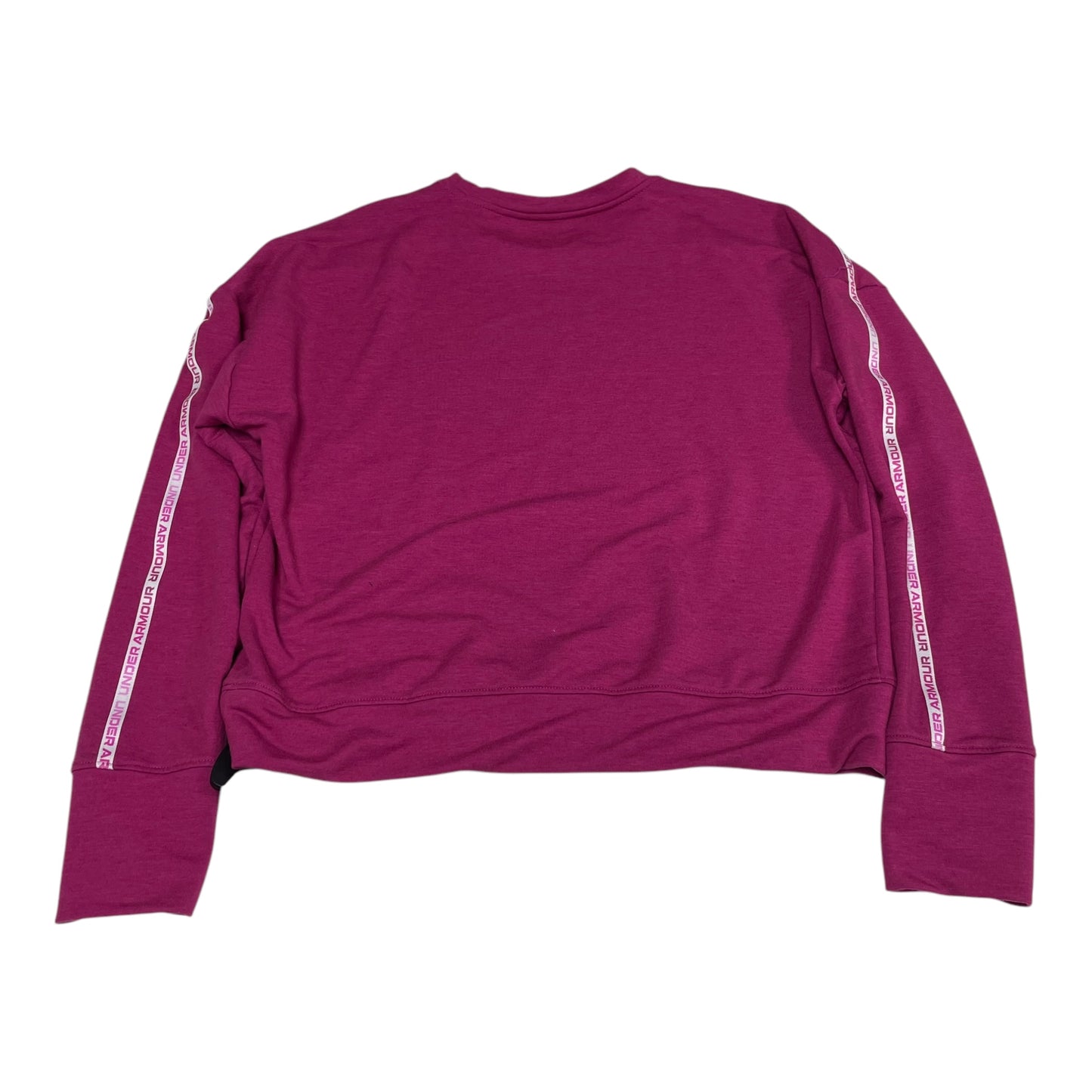 Athletic Top Long Sleeve Crewneck By Under Armour In Pink, Size: S