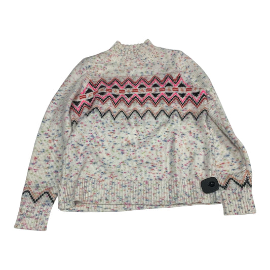 Sweater By Loft In Pink & White, Size: S