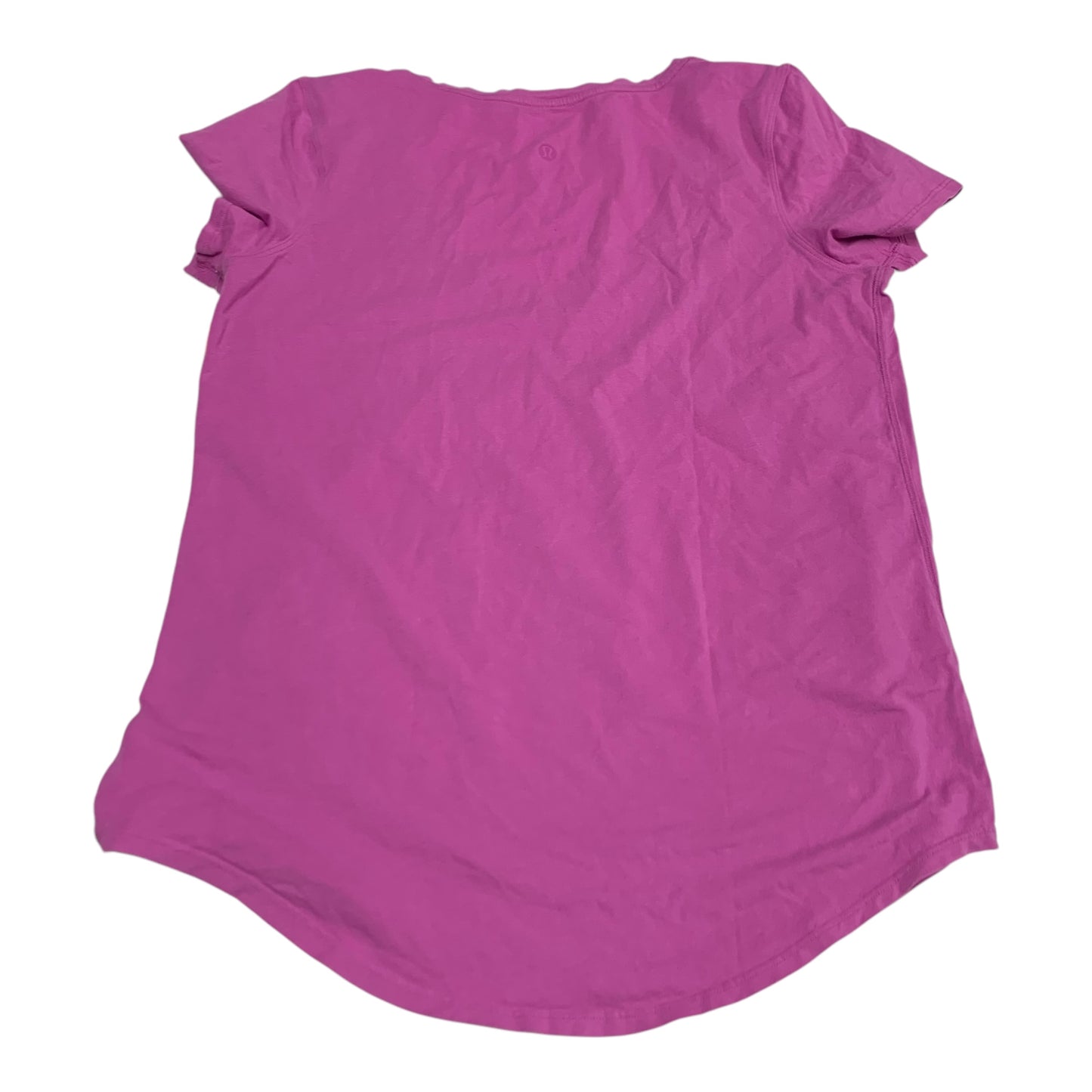 Athletic Top Short Sleeve By Lululemon In Pink, Size: M