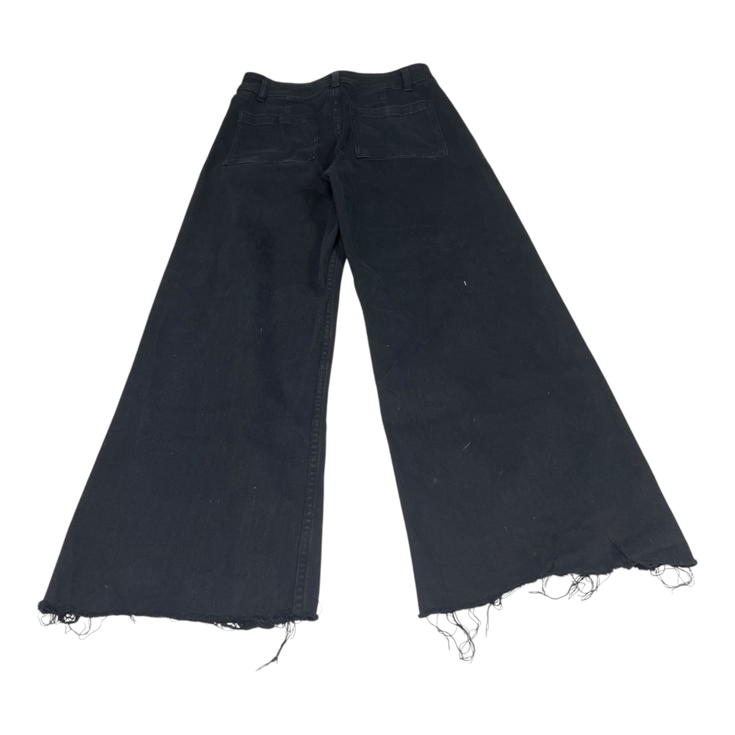 Jeans Wide Leg By Miou Muse In Black Denim, Size: L