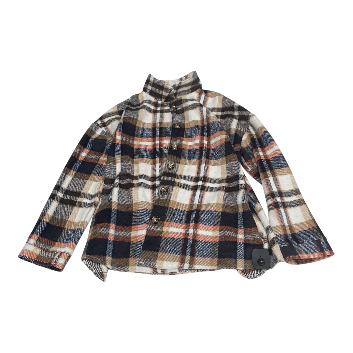 Jacket Shirt By Clothes Mentor In Plaid Pattern, Size: S