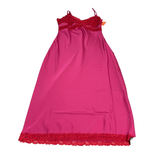 Dress Casual Midi By Forever 21 In Pink & Red, Size: M