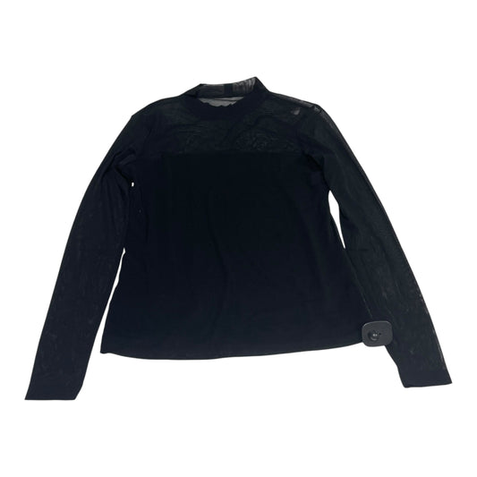 Top Long Sleeve By Banana Republic In Black, Size: M