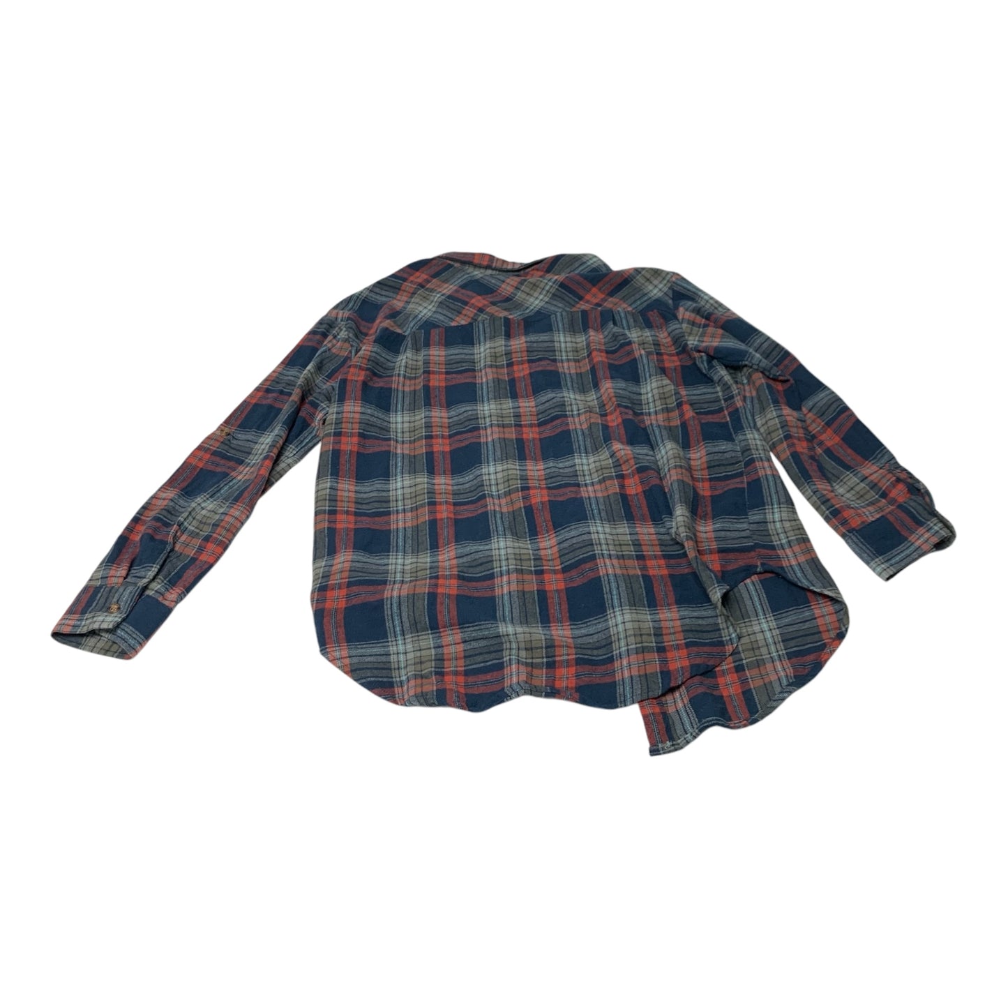 Top Long Sleeve By Love Notes In Plaid Pattern, Size: M