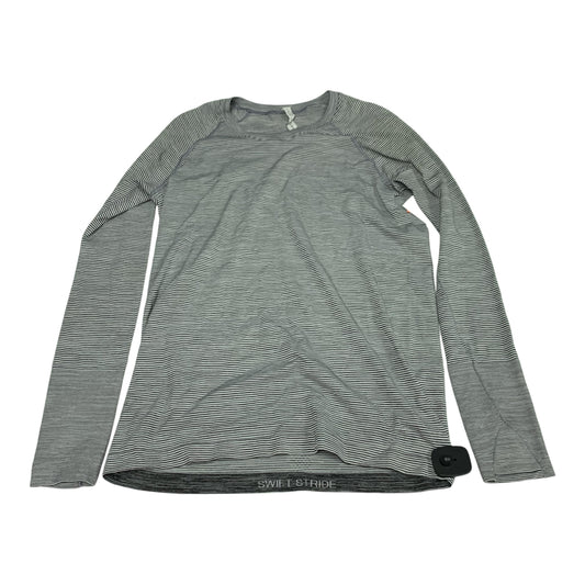 Athletic Top Long Sleeve Crewneck By Lululemon In Striped Pattern, Size: L