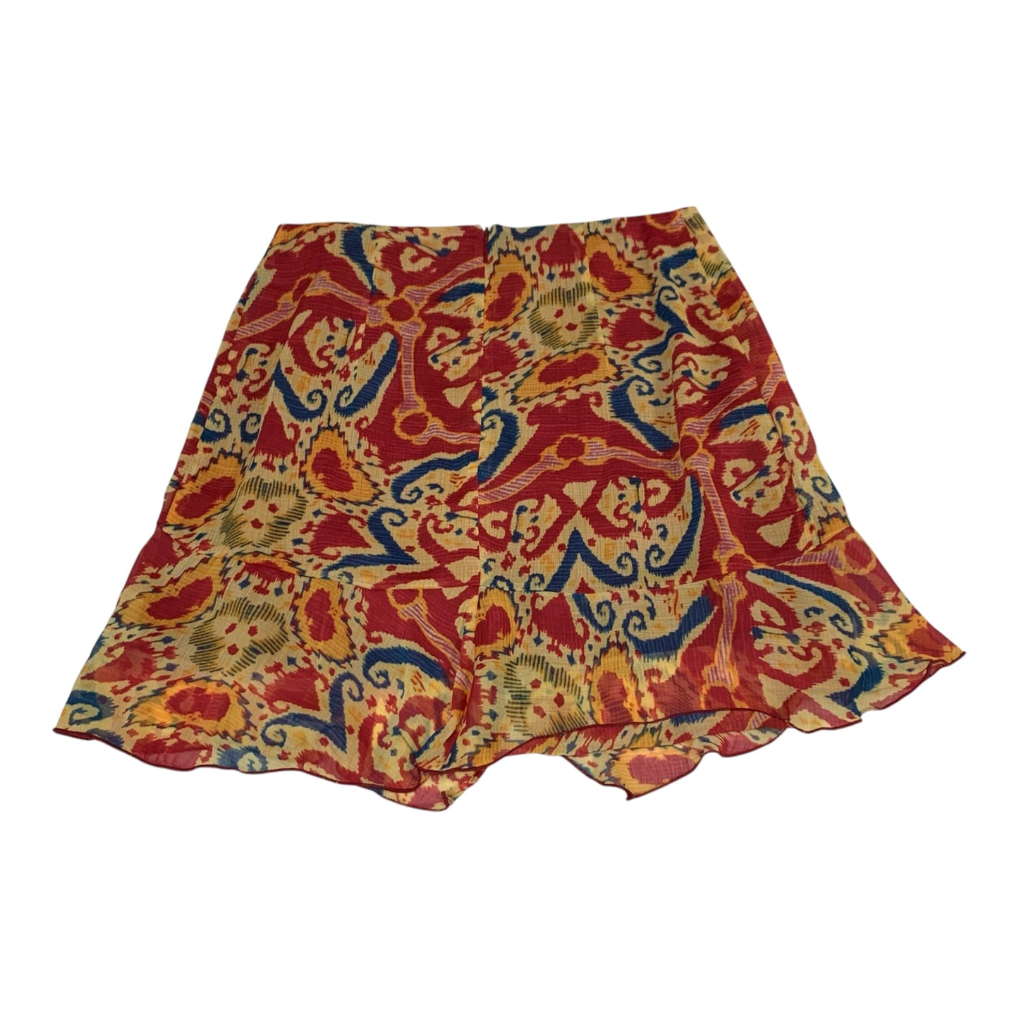 Skirt Mini & Short By Mng In Red & Yellow, Size: S