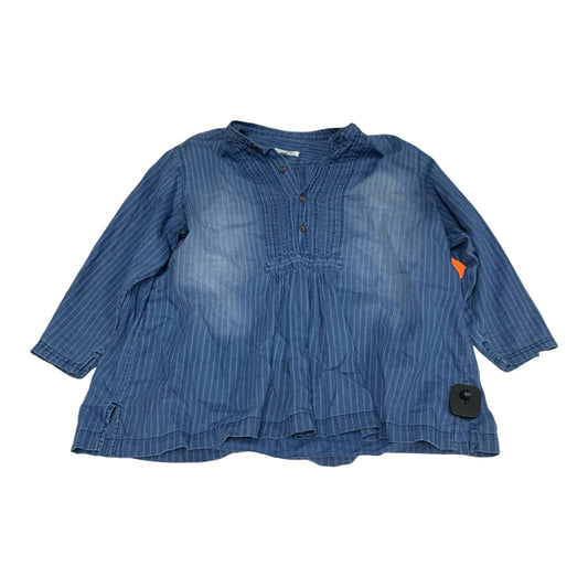 Top Long Sleeve By Orvis In Blue, Size: M