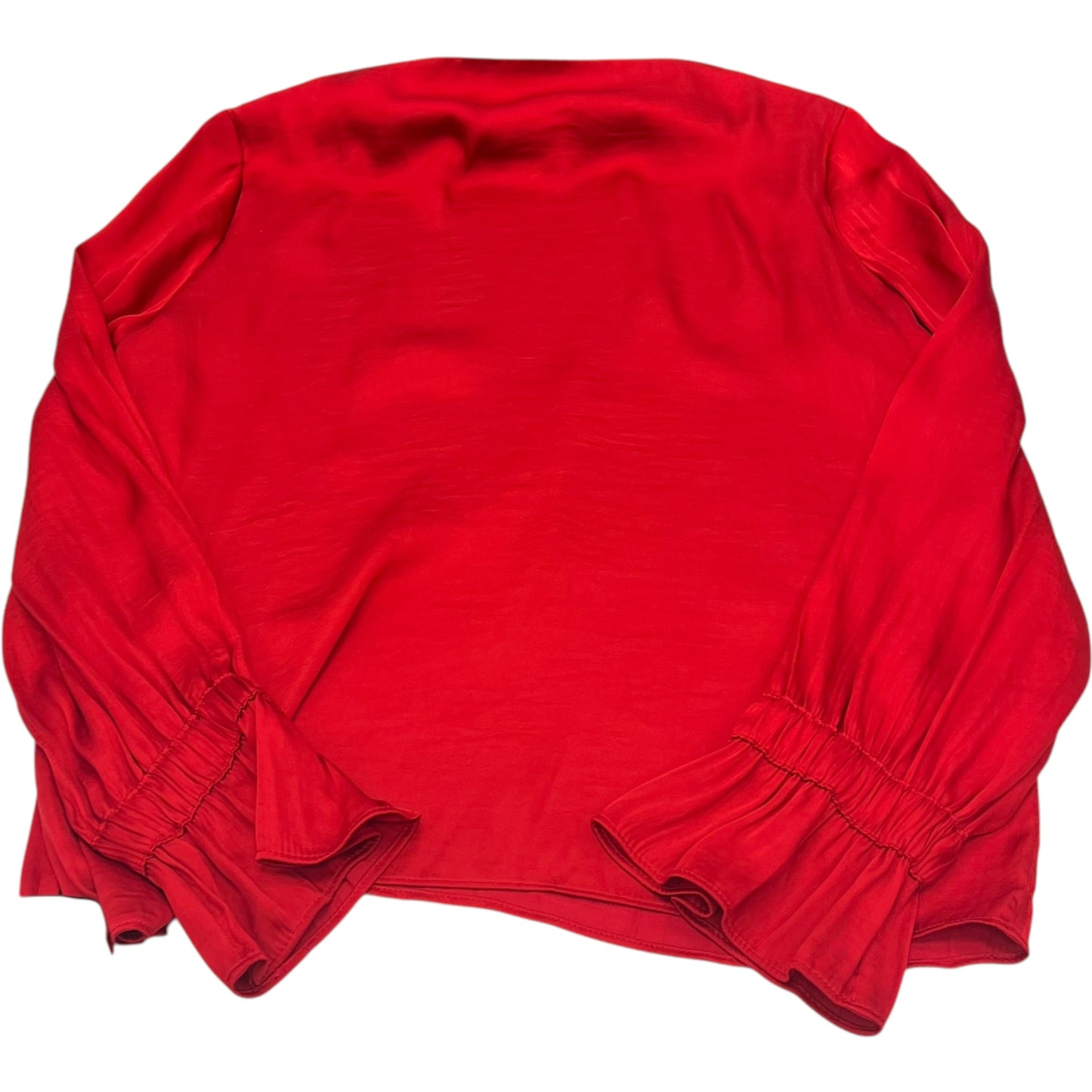 Blouse Long Sleeve By Banana Republic In Red, Size: S