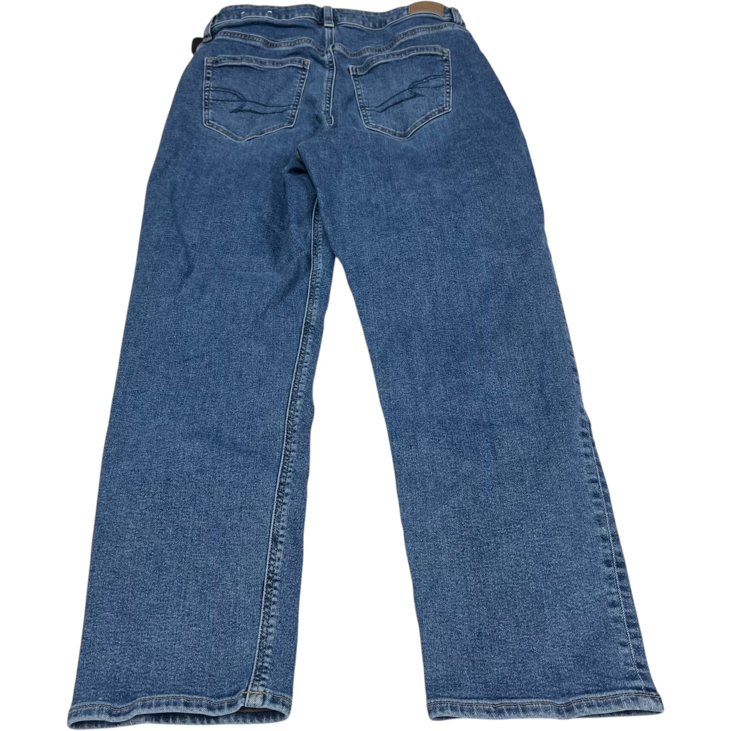 Jeans Straight By American Eagle In Blue Denim, Size: 10