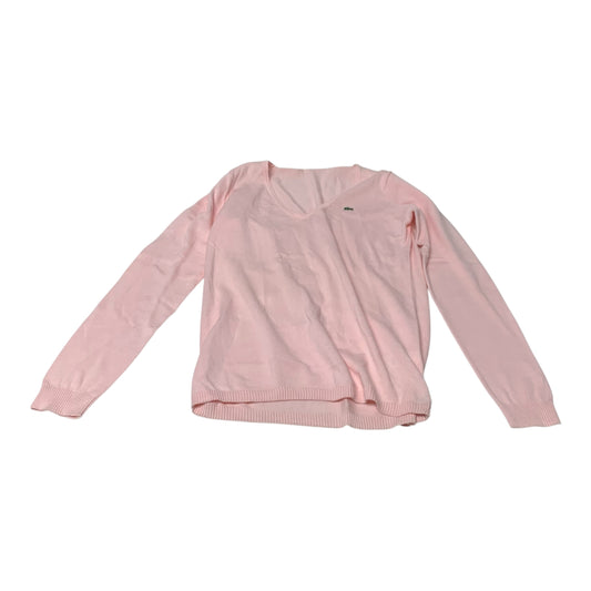 Top Long Sleeve By Lacoste In Pink, Size: M