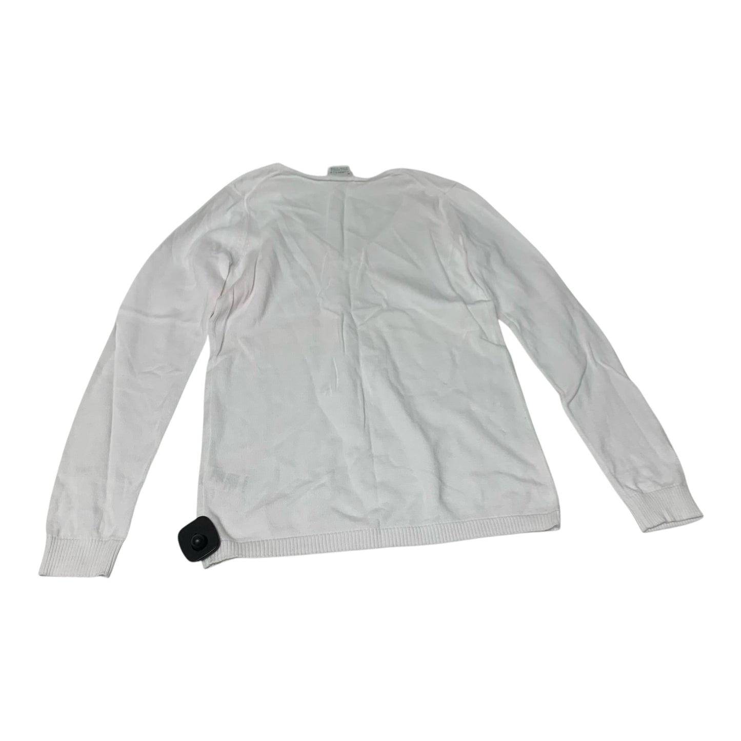 Top Long Sleeve By Lacoste In White, Size: M