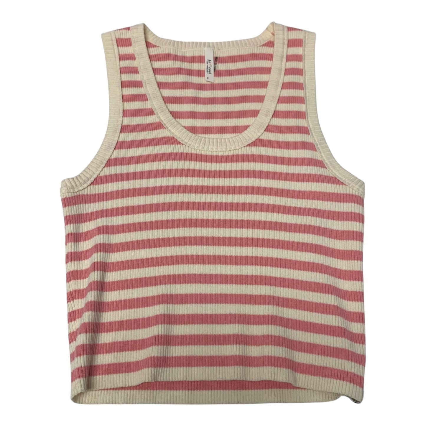 Top Sleeveless By Clothes Mentor In Cream & Pink, Size: M