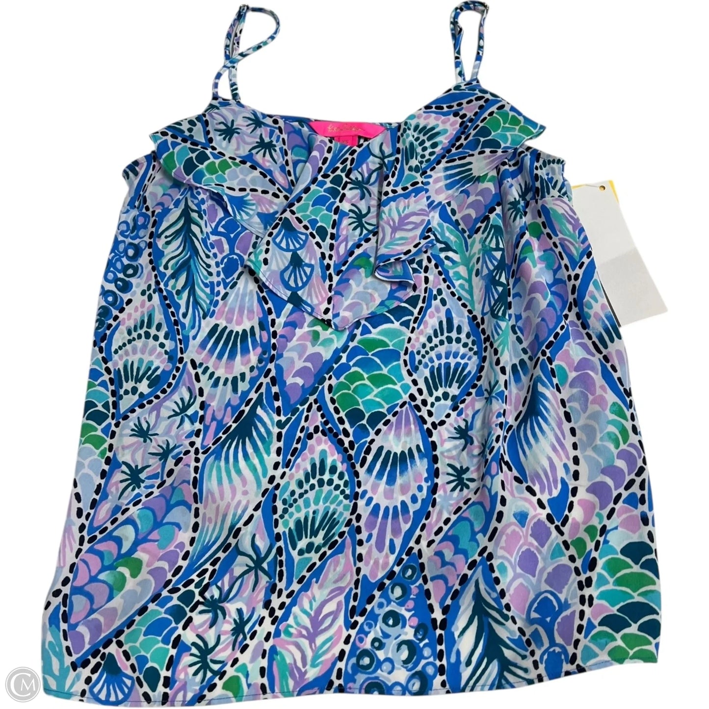 Top Sleeveless Designer By Lilly Pulitzer In Blue & Purple, Size: Xs