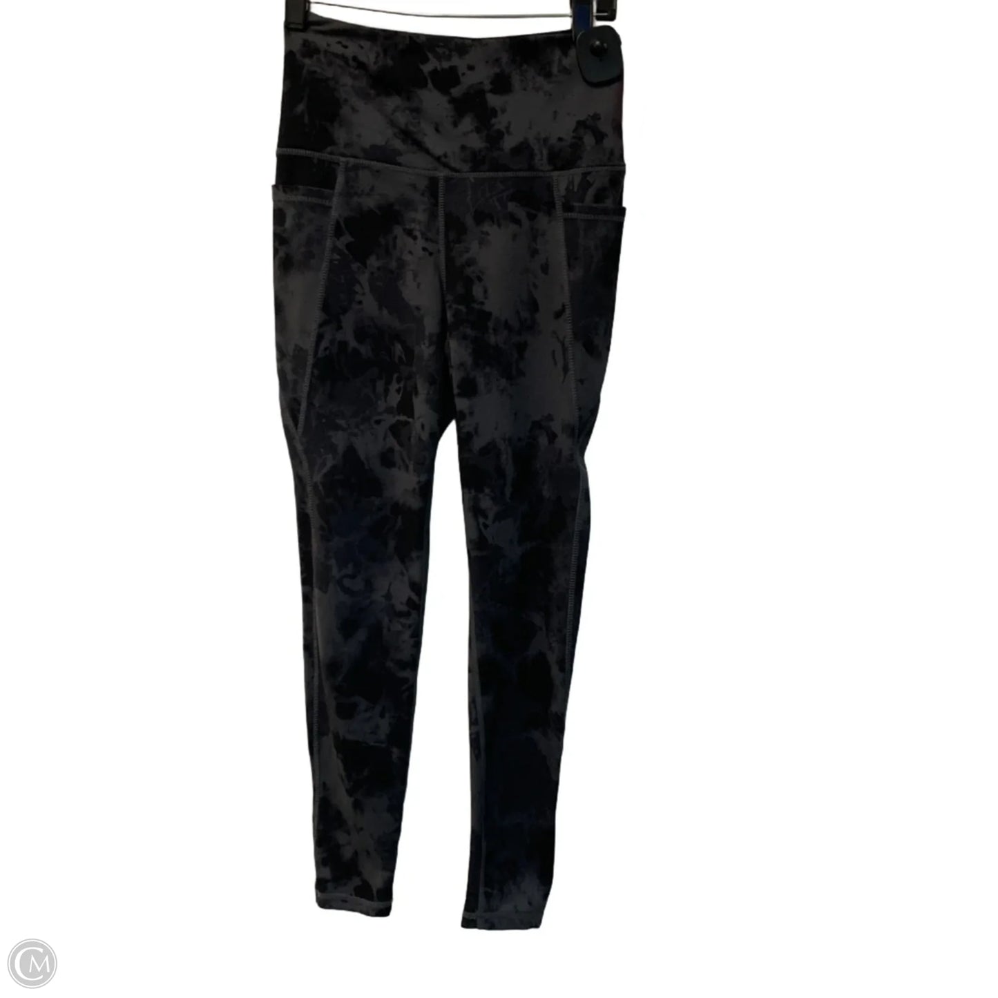 Athletic Leggings By Danskin In Black & Grey, Size: S