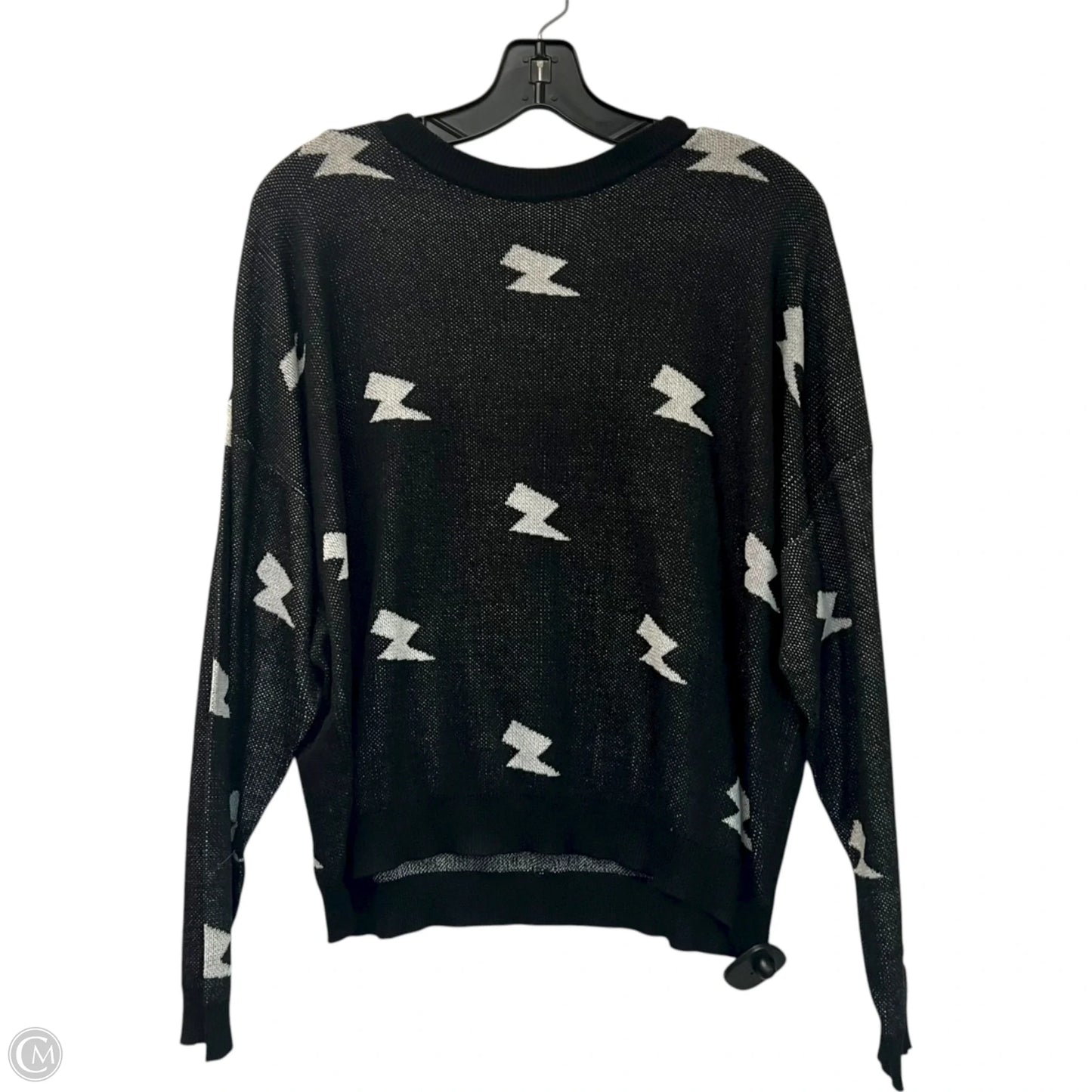 Sweater By Shein In Black & Grey, Size: 3x