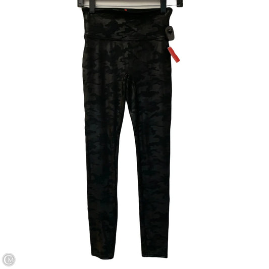 Athletic Leggings By Spanx In Black & Grey, Size: S