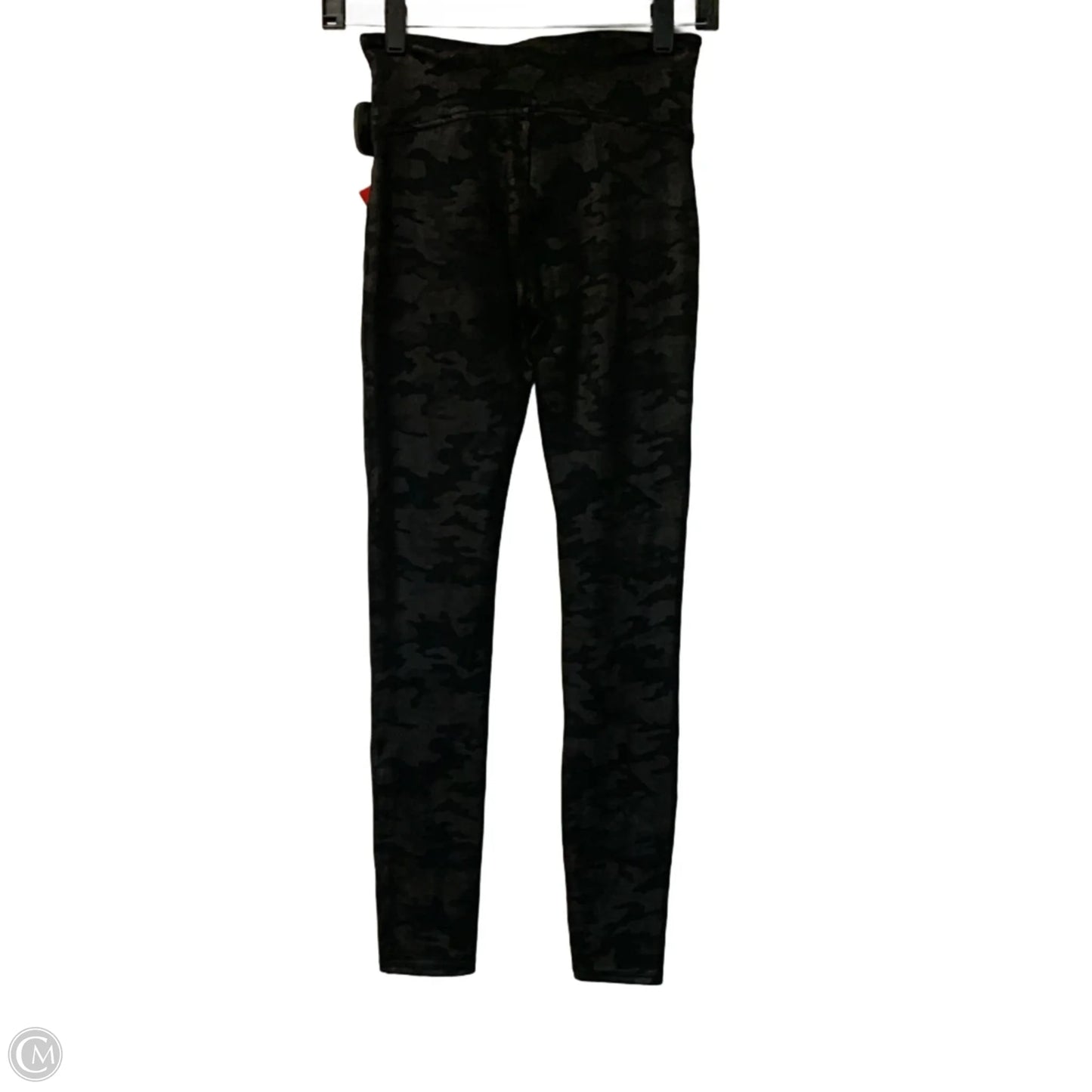 Athletic Leggings By Spanx In Black & Grey, Size: S