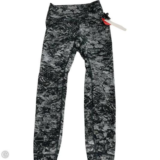 Athletic Leggings Capris By Lululemon In Black & Grey, Size: S