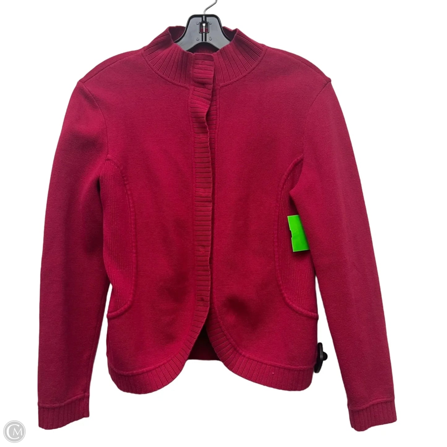 Sweater Cardigan By Talbots In Pink, Size: L