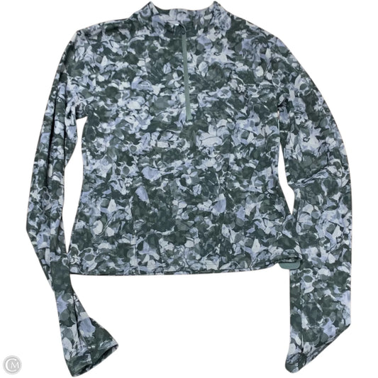 Athletic Jacket By Lululemon In Black & Purple, Size: M